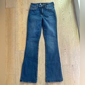 KUT Natalie High Rise Boot Cut Blue Stretch Jeans Size 0